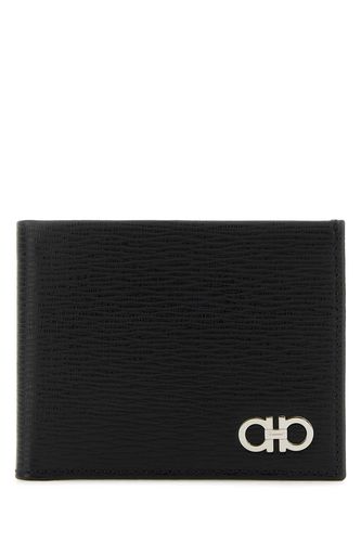 Ferragamo Black Leather Wallet - Ferragamo - Modalova