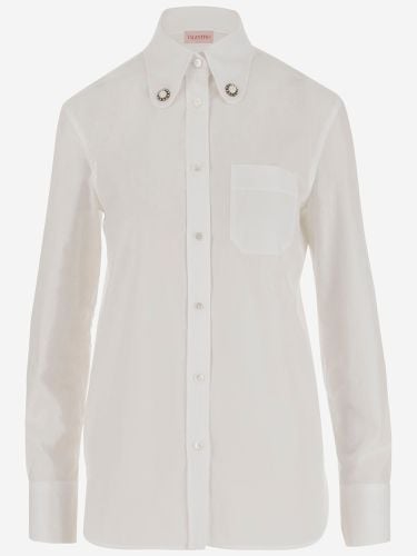 Valentino White Poplin Shirt - Valentino - Modalova