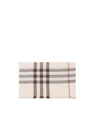 Burberry Checked Frayed-edge Scarf - Burberry - Modalova