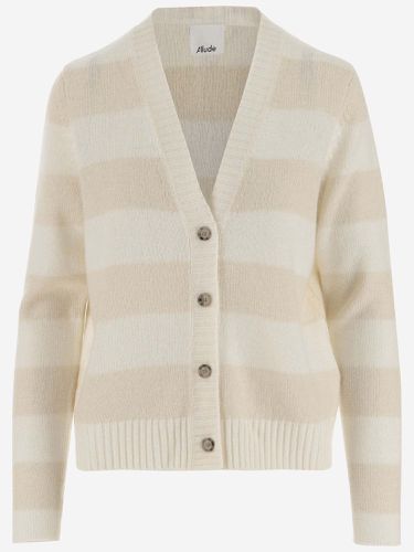 Wool And Cashmere Blend Striped Cardigan - Allude - Modalova