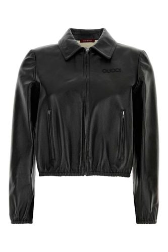 Gucci Black Leather Jacket - Gucci - Modalova