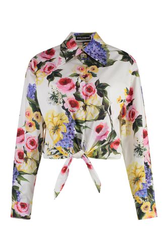 Floral Print Cotton Blouse - Dolce & Gabbana - Modalova