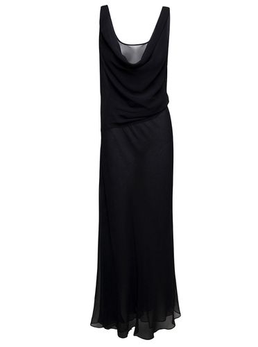 Long Relaxed Dress With Draped Neckline In Silk Woman - Christopher Esber - Modalova