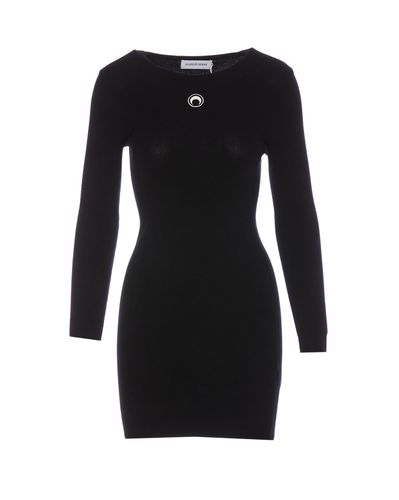 Moon Logo Knit Mini Dress - Marine Serre - Modalova