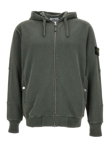 Olive Green Hoodie In Cotton Man - Stone Island - Modalova