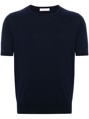 Cruciani Navy Blue Cotton T-shirt - Cruciani - Modalova