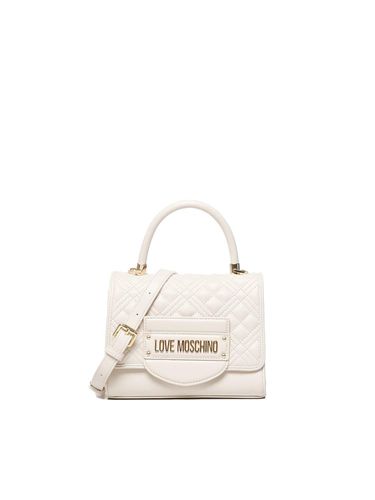 Logo Lettering Quilted Top Handle Bag - Love Moschino - Modalova