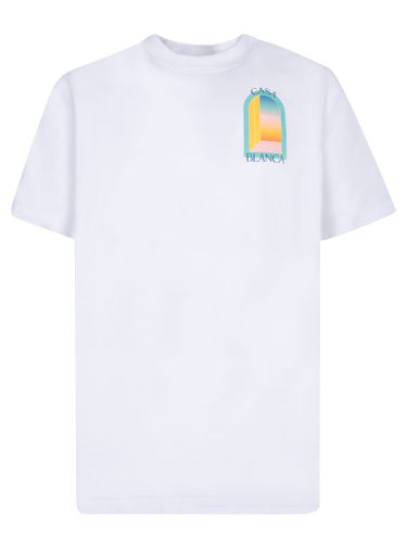 Casablanca Logo Larc White T-shirt - Casablanca - Modalova