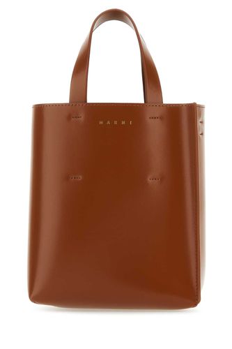 Brown Leather Mini Museo Handbag - Marni - Modalova