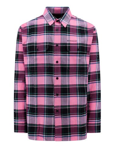 Logo Embroidered Checkered Shirt - Givenchy - Modalova