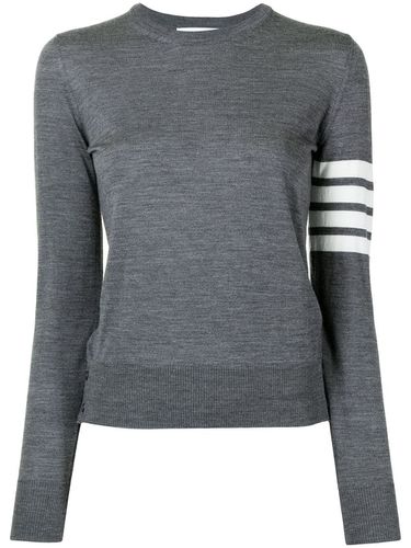 Relaxed Fit Pullover With 4 Bar In Fine Merino Wool - Thom Browne - Modalova
