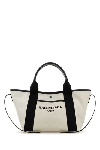 Sand Canvas Small Biarritz Shopping Bag - Balenciaga - Modalova