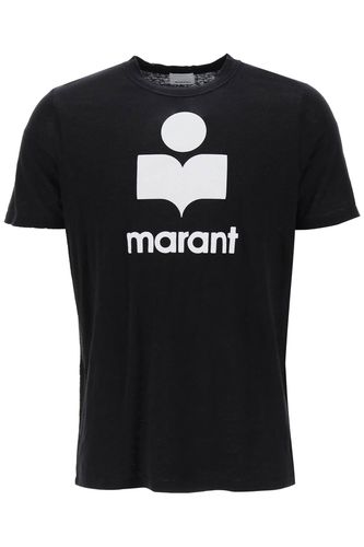 Linen T-shirt With Flocked Logo - Isabel Marant - Modalova