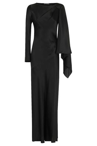 Kimono Sleeved Satin Dress - Alberta Ferretti - Modalova