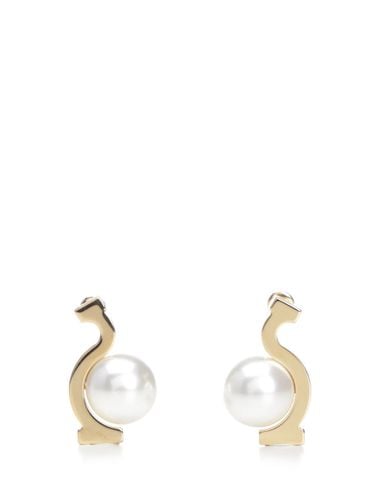 Ferragamo Pearl Earrings - Ferragamo - Modalova