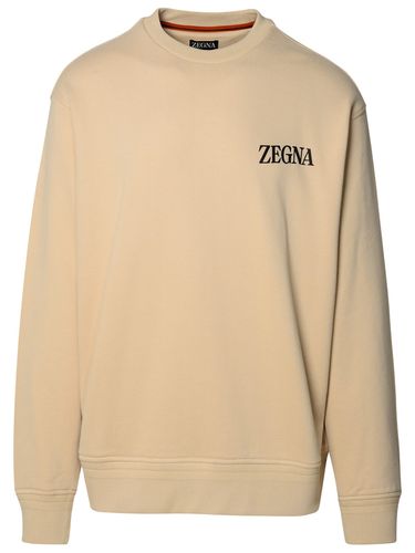 Zegna Beige Cotton Sweatshirt - Zegna - Modalova