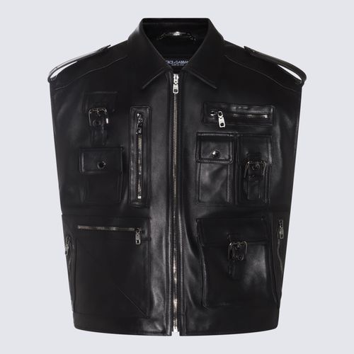 Leather Jacket - Dolce & Gabbana - Modalova