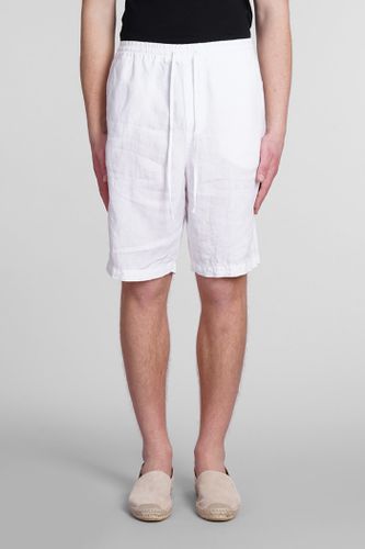 Lino Shorts In White Linen - 120% Lino - Modalova