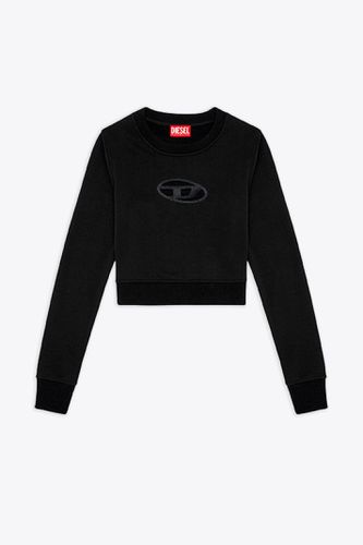 F-slimmy-od Black cropped sweatshirt with cut-out logo - F Slimmy Od - Diesel - Modalova