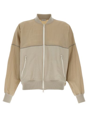 Two-material Sweatshirt - Brunello Cucinelli - Modalova