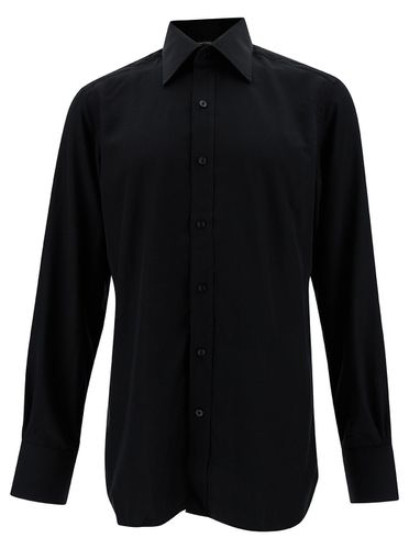 Shirt With Pointed Collar In Silk Blend Man - Tom Ford - Modalova
