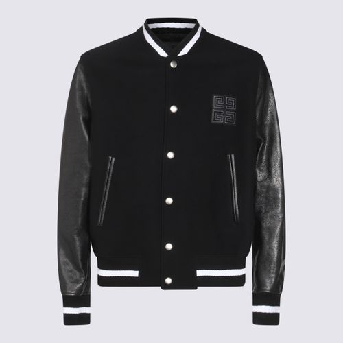 Givenchy Black Wool Leather Jacket - Givenchy - Modalova