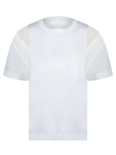 Cotton Jersey And Poplin T-shirt - Sacai - Modalova