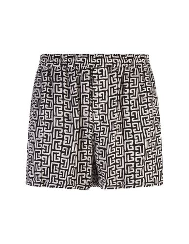 Shorts With Monogram Motif - Balmain - Modalova