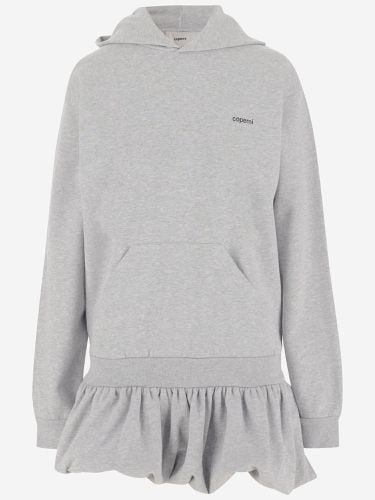 Cotton Blend Sweatshirt Dress With Logo - Coperni - Modalova