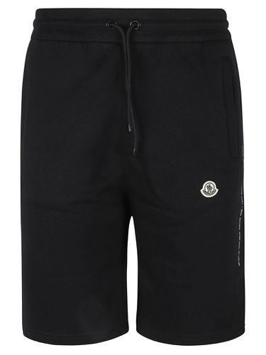 Drawstring Waist Logo Patched Track Shorts - Moncler - Modalova