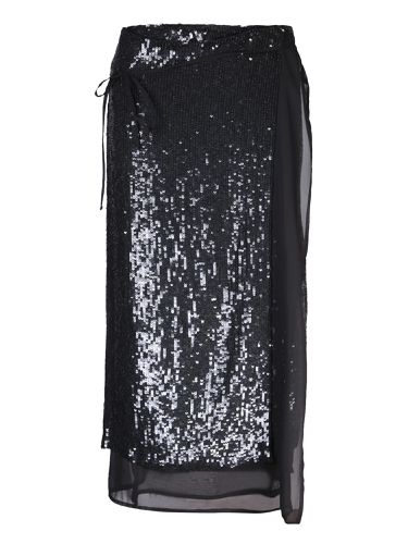 Parosh Black Sequined Midi Skirt - Parosh - Modalova