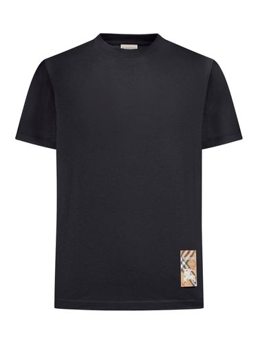 Cotton T-shirt With Check Application - Burberry - Modalova