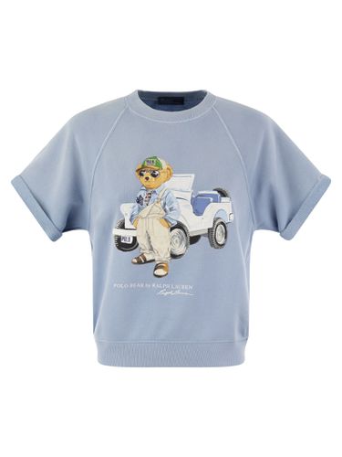 Short-sleeved Cotton Sweatshirt With Bear - Polo Ralph Lauren - Modalova