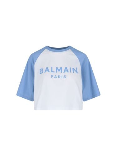 Balmain Logo Crop T-shirt - Balmain - Modalova