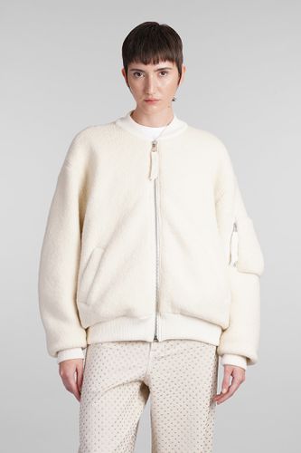 Laneus Bomber In Beige Wool - Laneus - Modalova