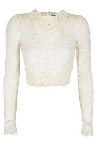 All-over Floral Embroidery Cropped Top - Paco Rabanne - Modalova