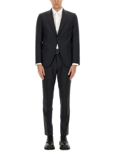 Slim Fit Wool Blend Suit With Micro Pattern - Hugo Boss - Modalova