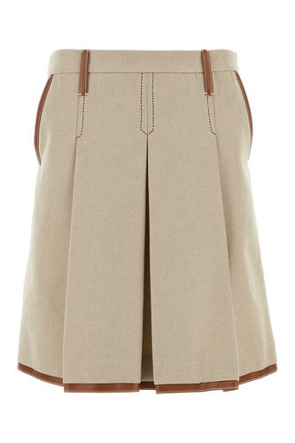 Miu Miu Two Tone Canvas Skirt - Miu Miu - Modalova