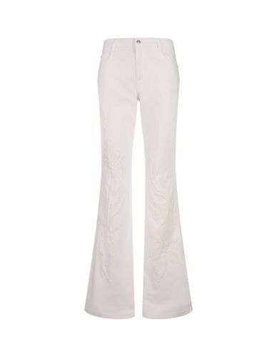 Bootcut Jeans With Sangallo Lace Cut-outs - Ermanno Scervino - Modalova