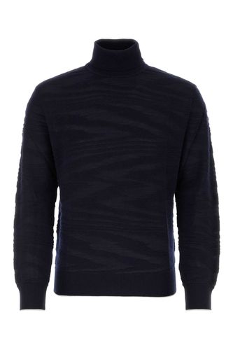 Midnight Blue Wool Blend Sweater - Missoni - Modalova