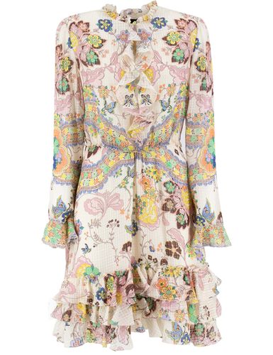 Etro Mock-neck Ruffled Mini Dress - Etro - Modalova