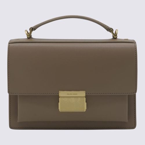 Dark Brown Leather Top Handle Bag - Golden Goose - Modalova