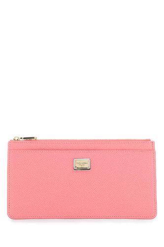 Pink Leather Card Holder - Dolce & Gabbana - Modalova