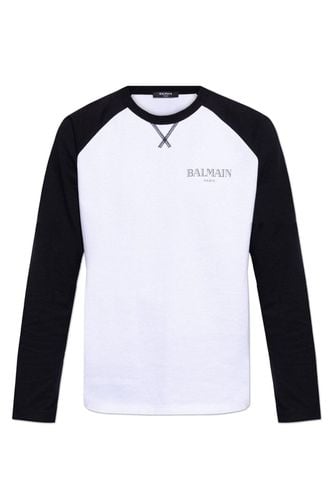 Logo Printed Long-sleeve T-shirt - Balmain - Modalova