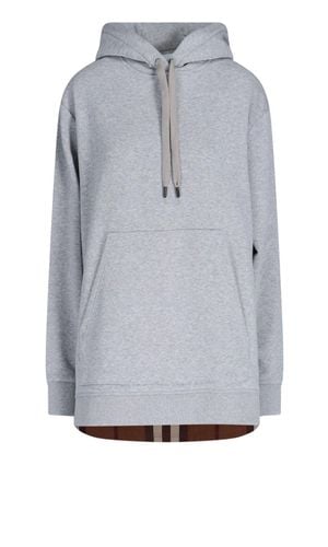 Check Panelled Drawstring Hoodie - Burberry - Modalova