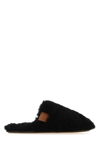 Loewe Black Shearling Slippers - Loewe - Modalova