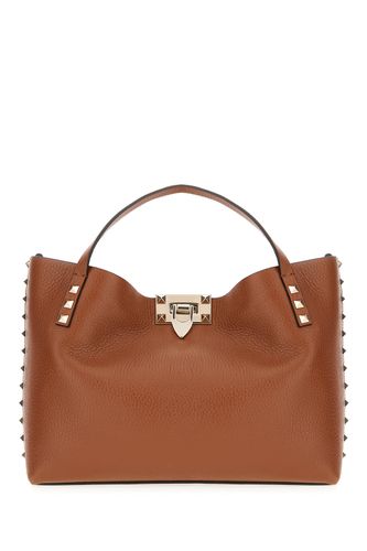 Brown Leather Handbag - Valentino Garavani - Modalova