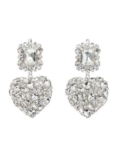 Crystal Heart Tiered Earrings - self-portrait - Modalova