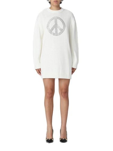 Peace Symbol Short Oversized Dress - M05CH1N0 Jeans - Modalova