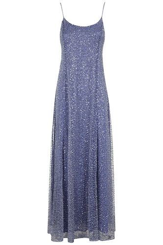 Sequin Embellished Spaghetti Straps Maxi Dress - Emporio Armani - Modalova